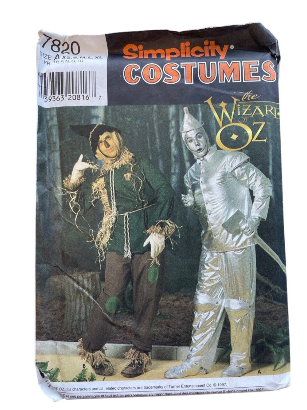 Vintage 90s Simplicity 7820 Sewing Pattern XS-XL The Wizard Of Oz Retro UNCUT
